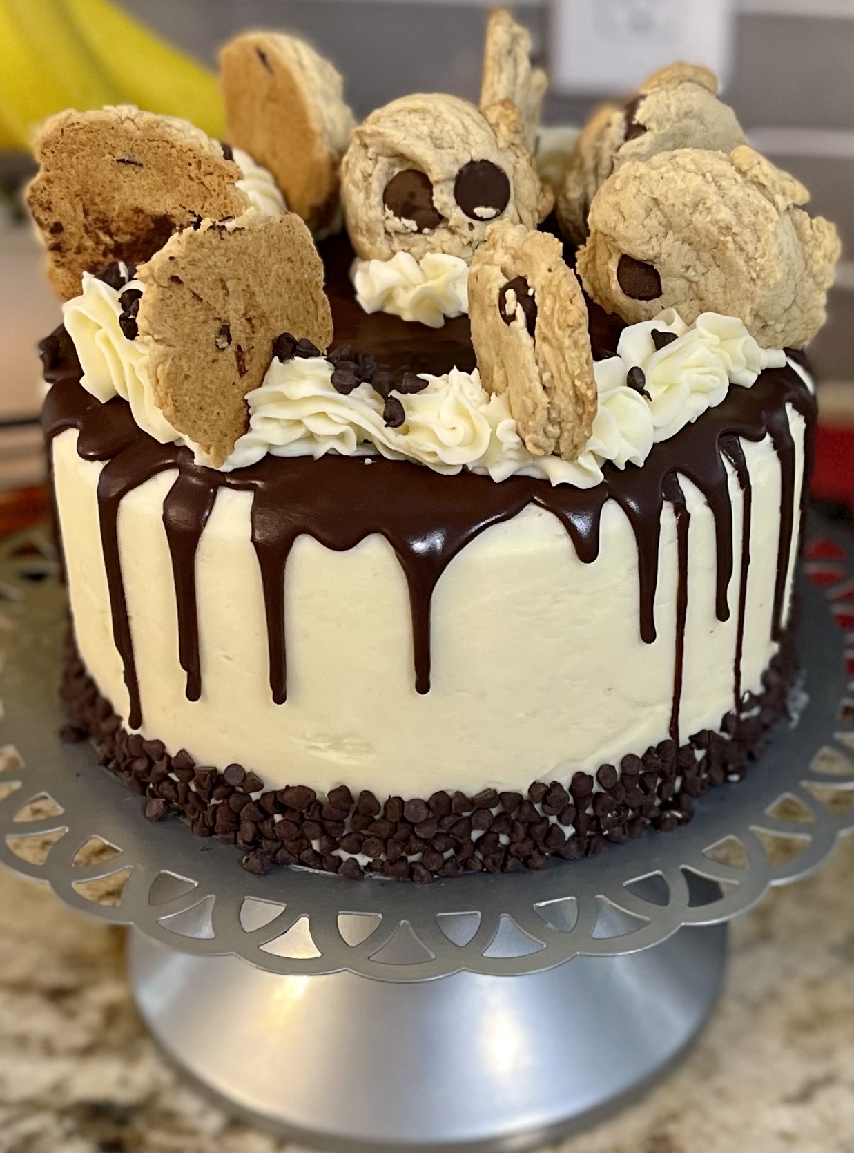 Chocolate Chip Cookie Cake - Bake The Edge Off